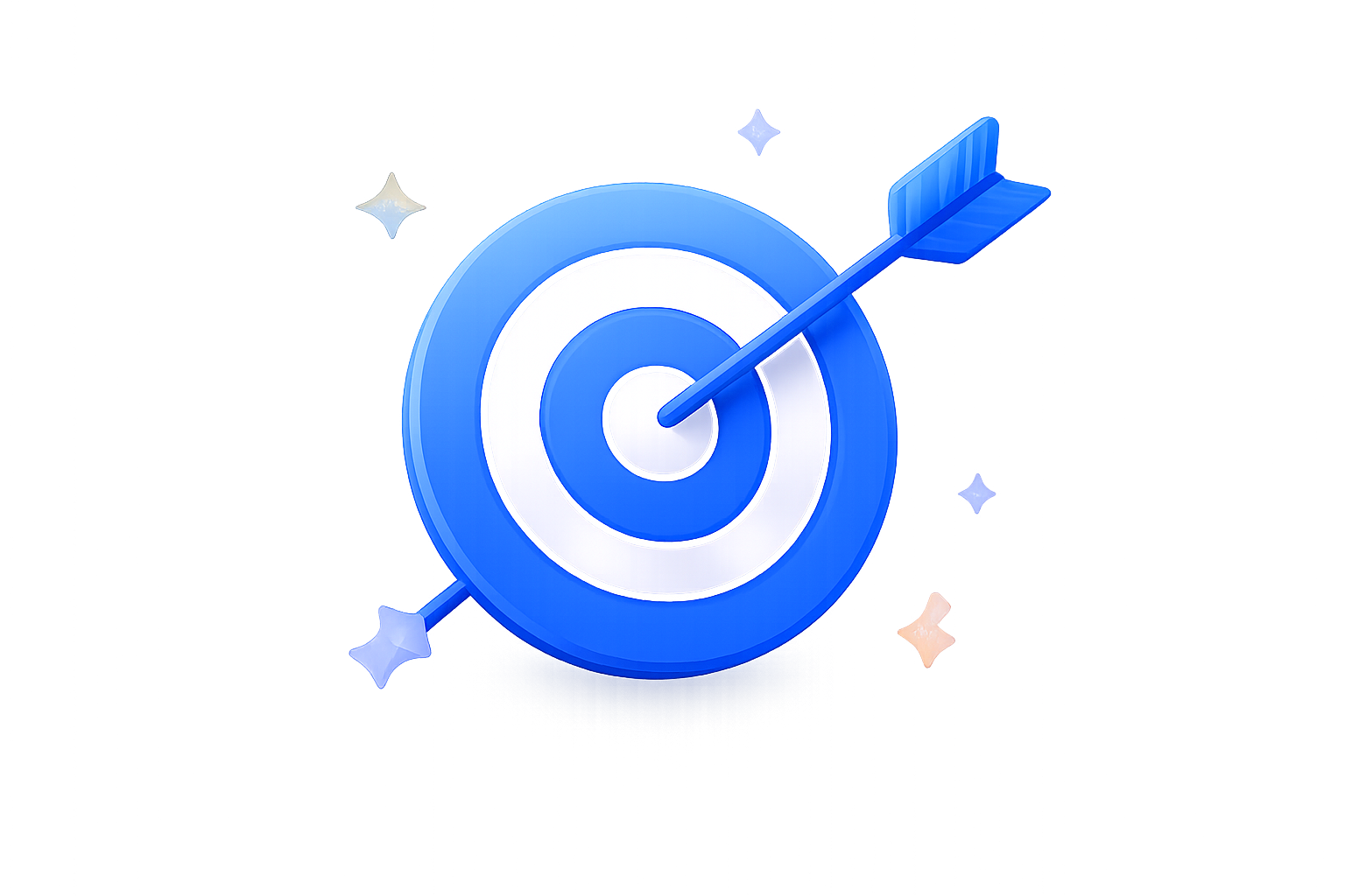 Target with an arrow hitting the bullseye